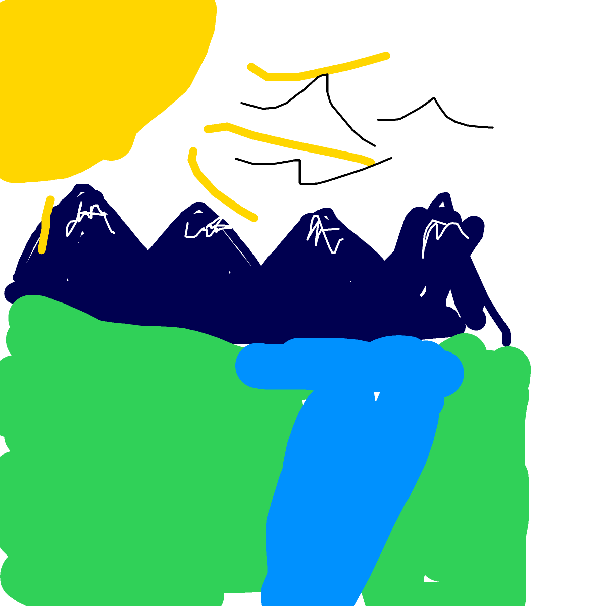 Mountain drawing by troy
