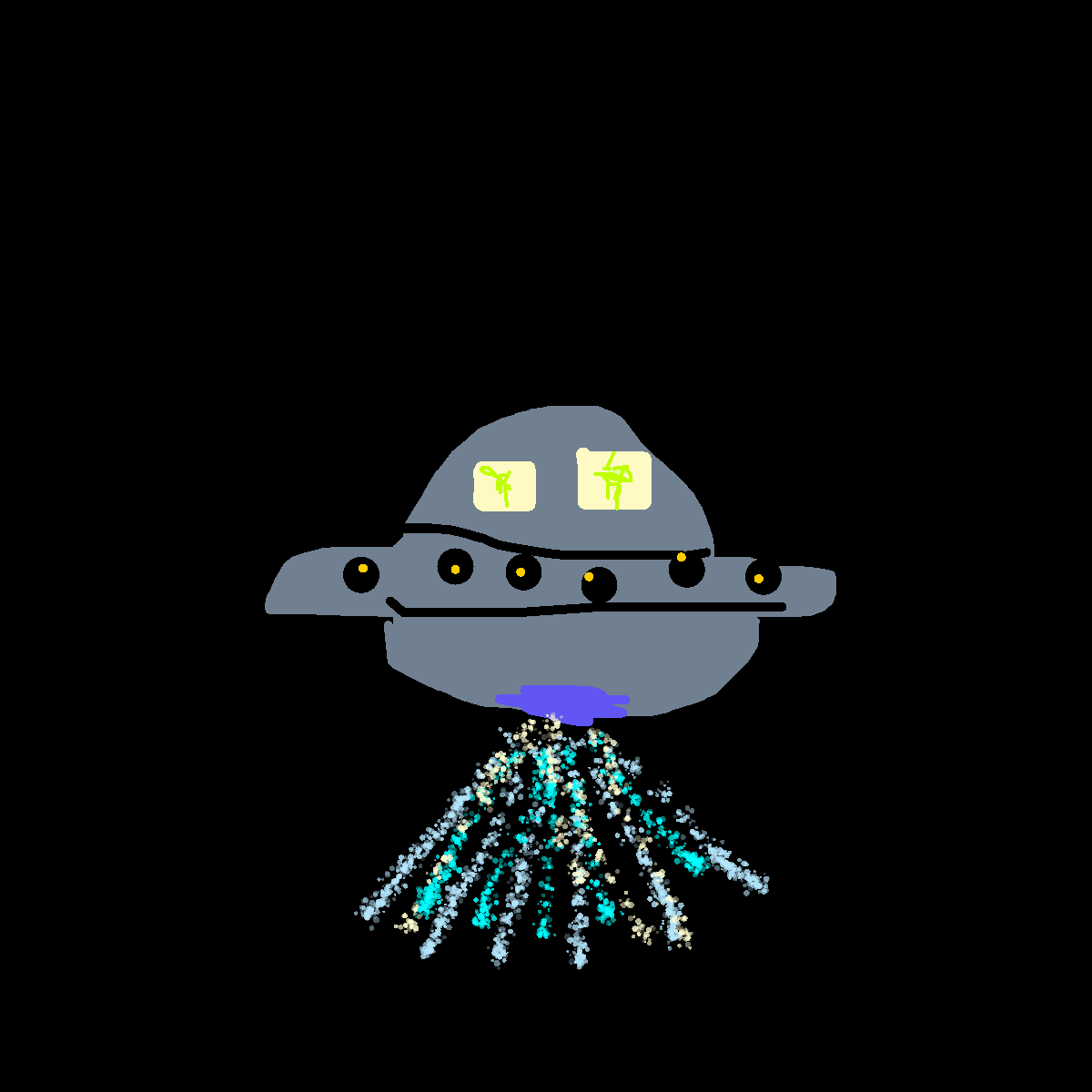 UFO drawing by color-olive-web