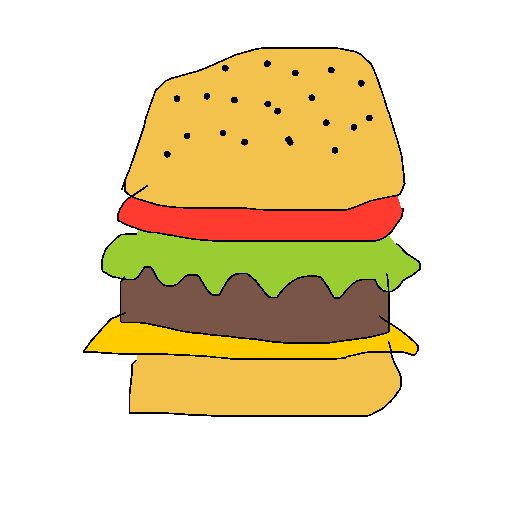 Hamburger drawing by holy-swift-might