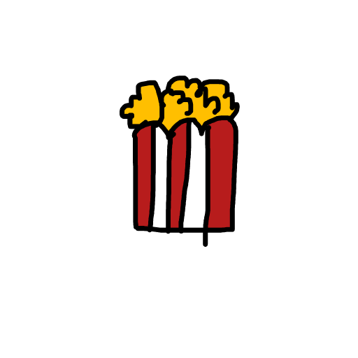 Popcorn drawing by brass-sage-way