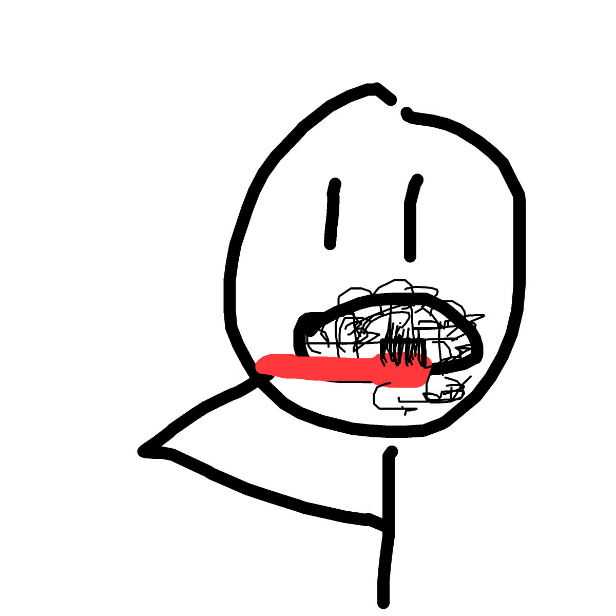Toothbrush drawing by hatben