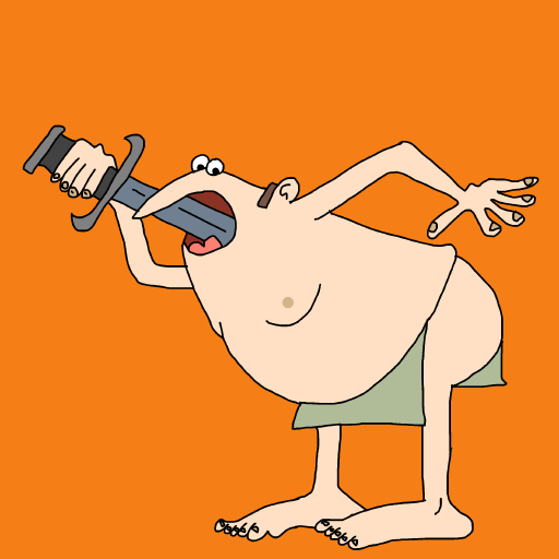 Sword Swallower drawing by monthra