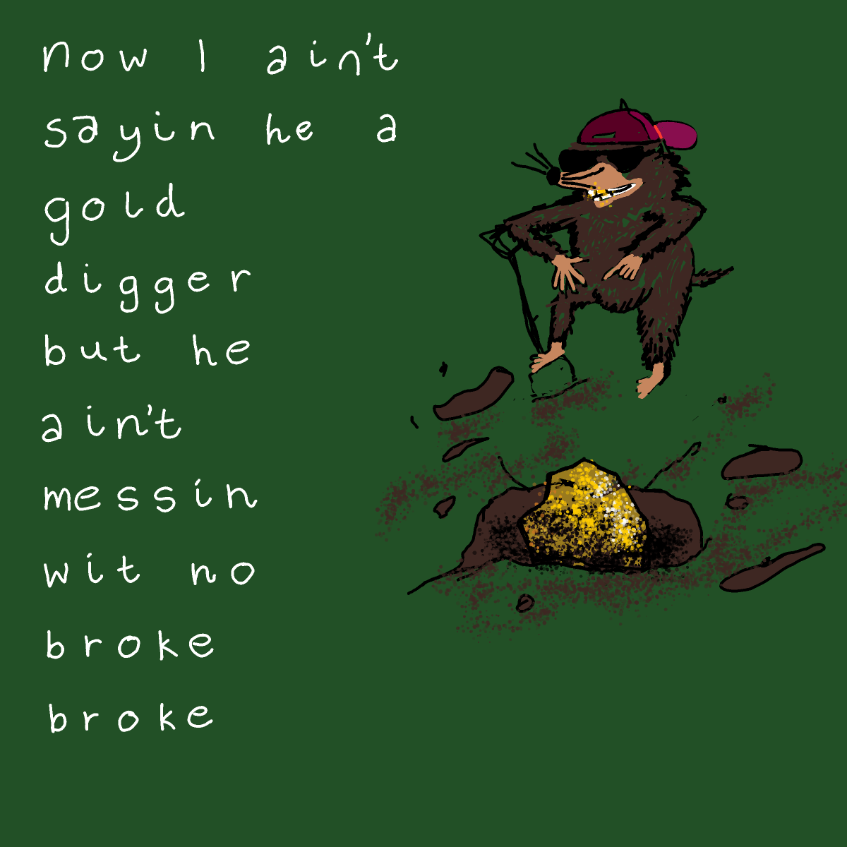 Digger drawing by Bridgitte