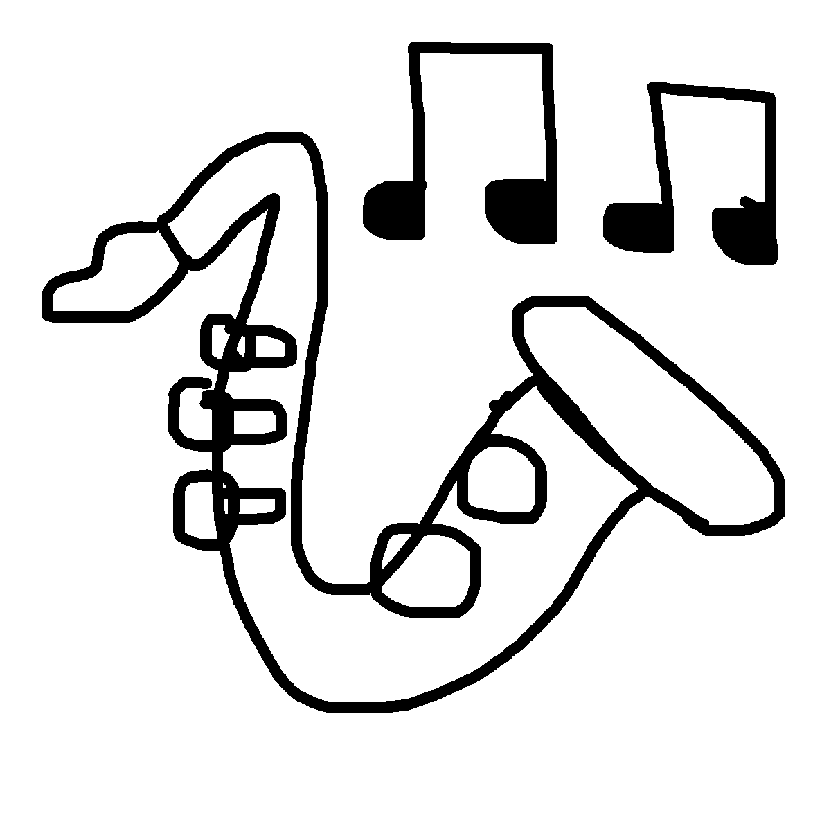 Saxophone drawing by mikestam195