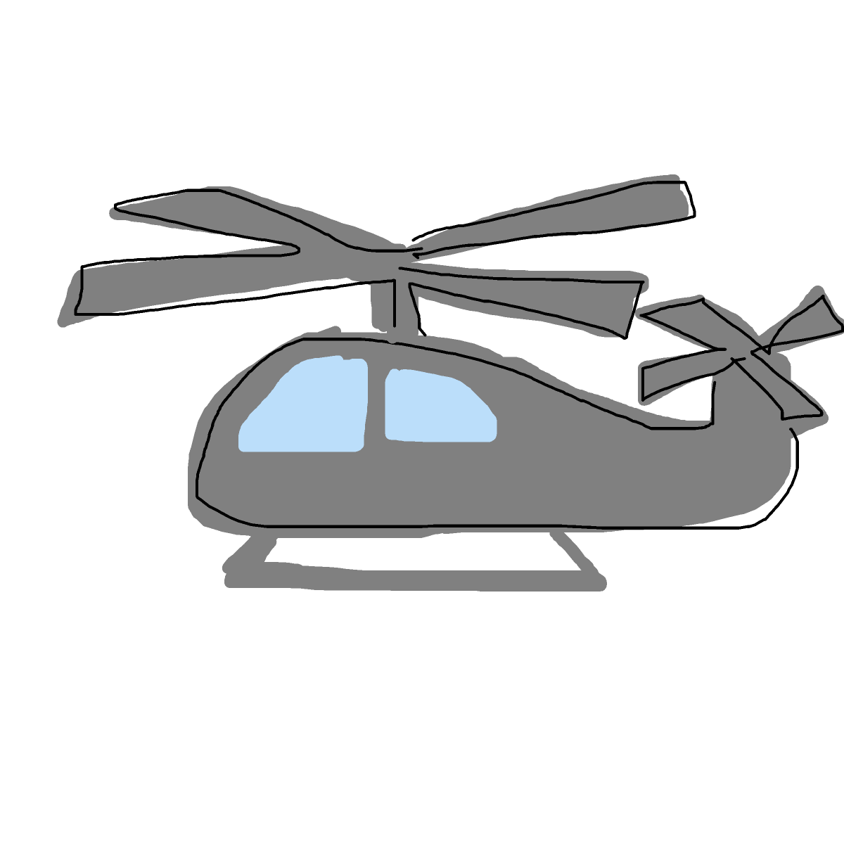 Helicopter drawing by beksss