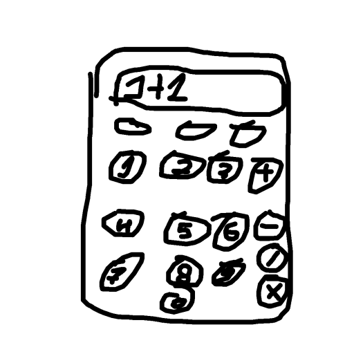 Calculator drawing by sage-peach-hero