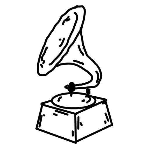 Gramophone drawing by Guardianoflives