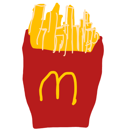Fries drawing by Guardianoflives