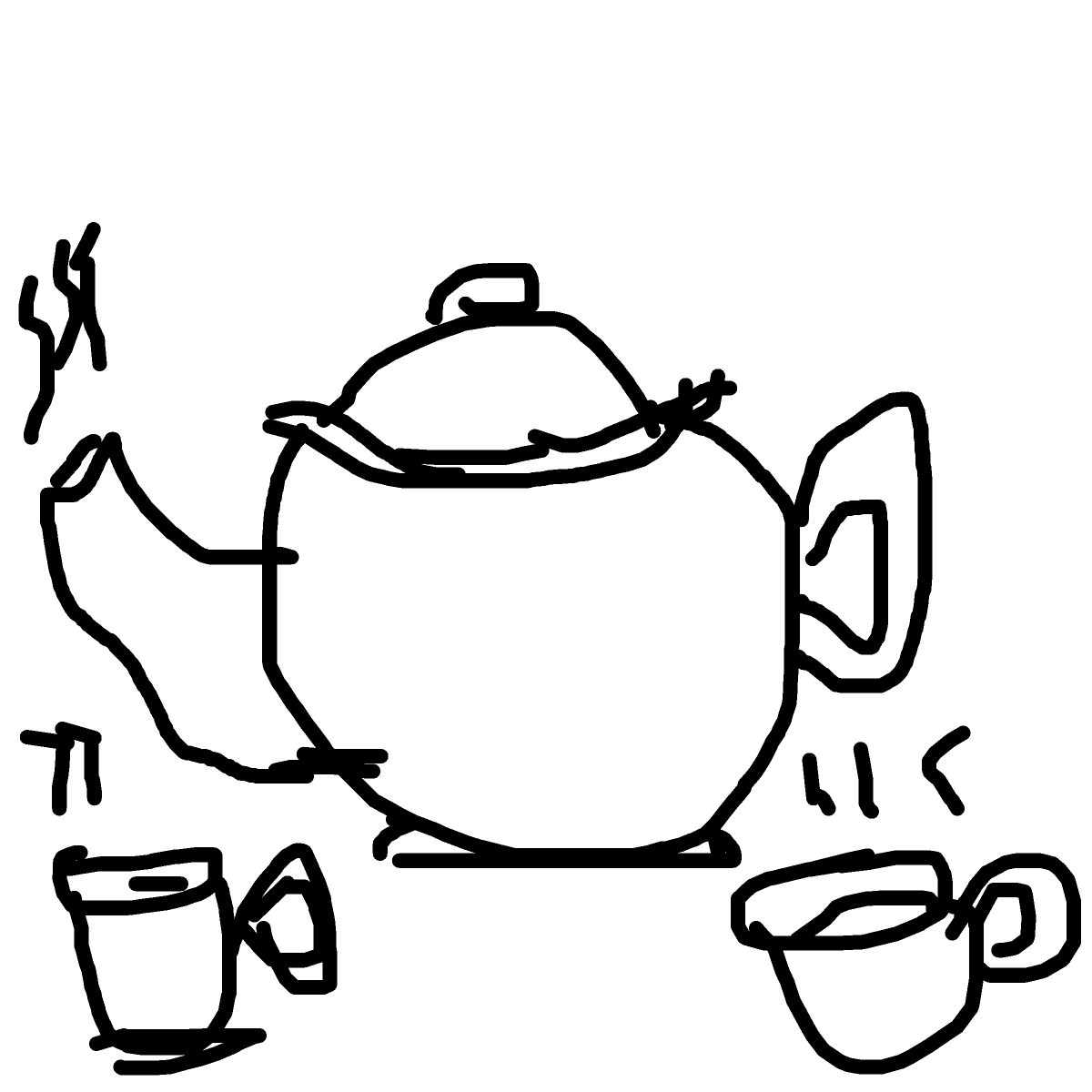 Teapot drawing by jivemarlin
