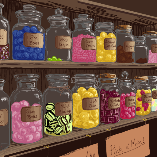 Candy drawing by Soybean