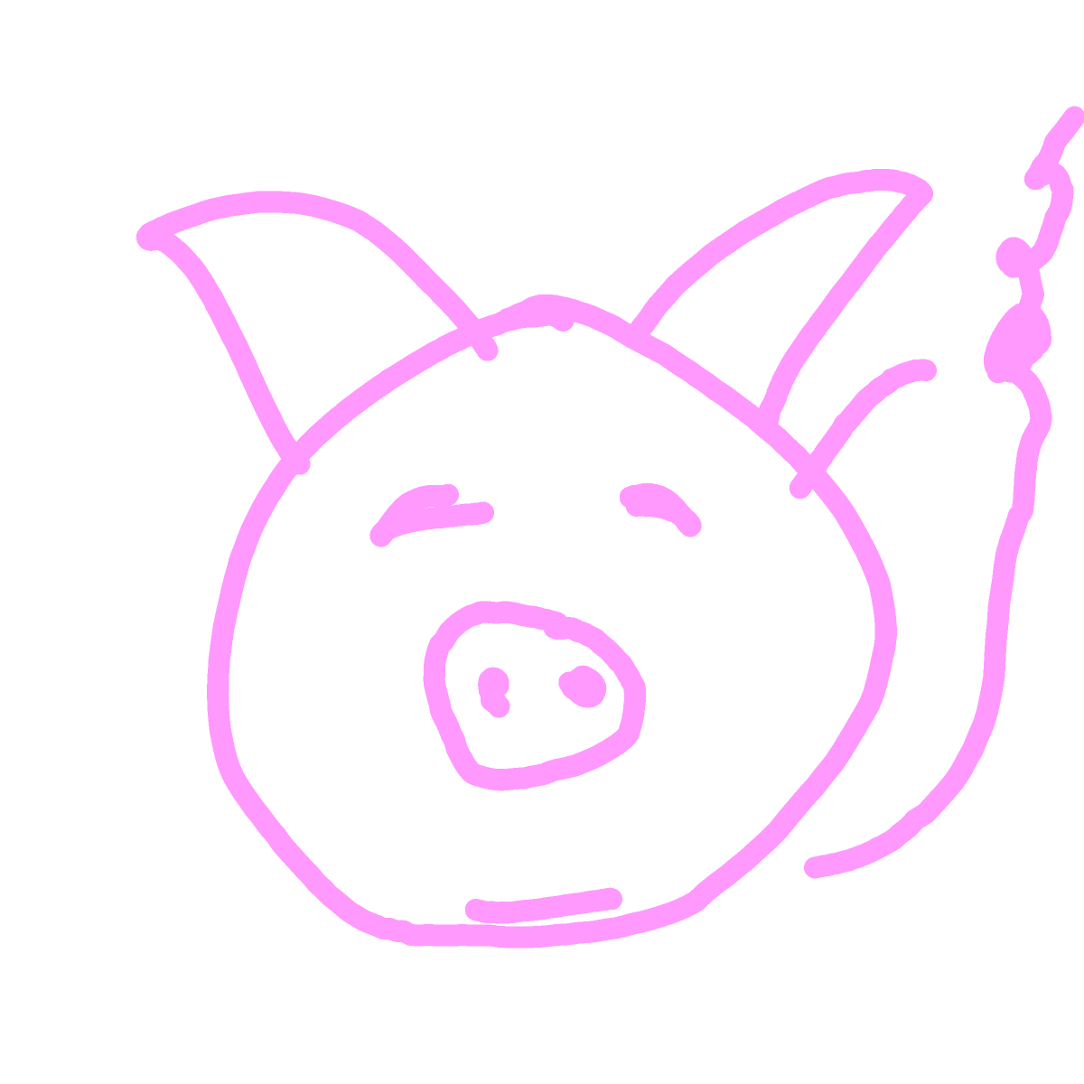 Pig drawing by coal-mild-peace