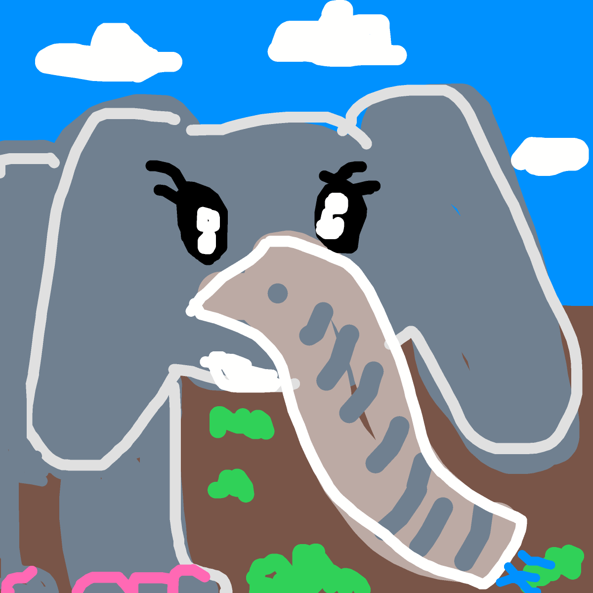 Elephant drawing by oxox