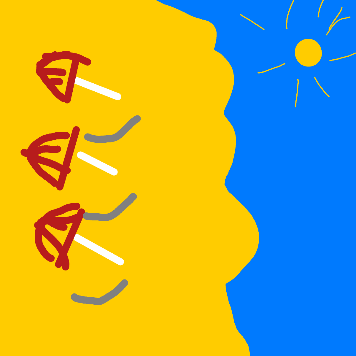 Beach drawing by Malvs