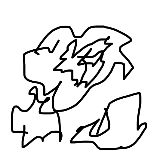 Crater drawing by butter