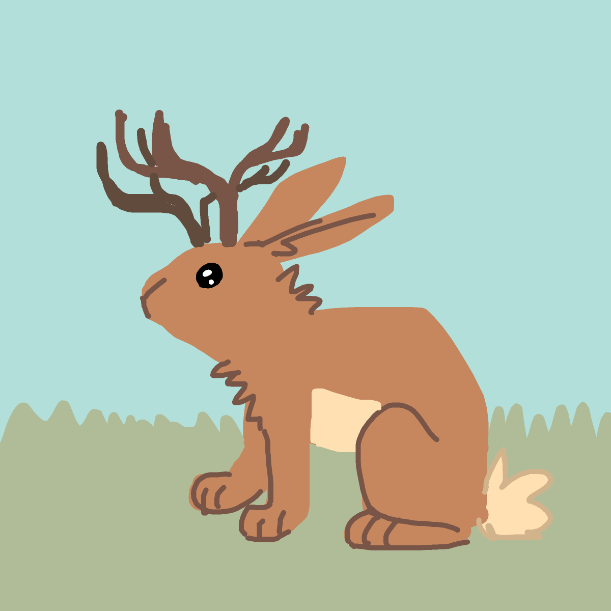 Jackalope drawing by rowan