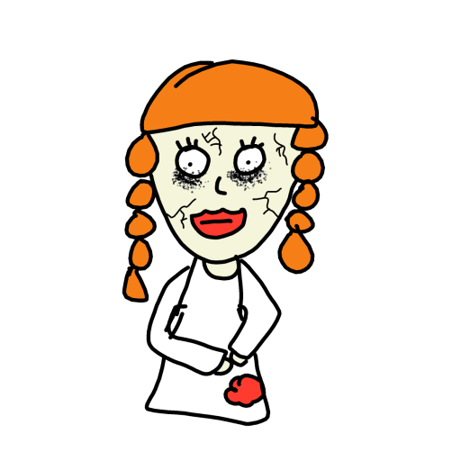 Haunted Doll drawing by conn0rr