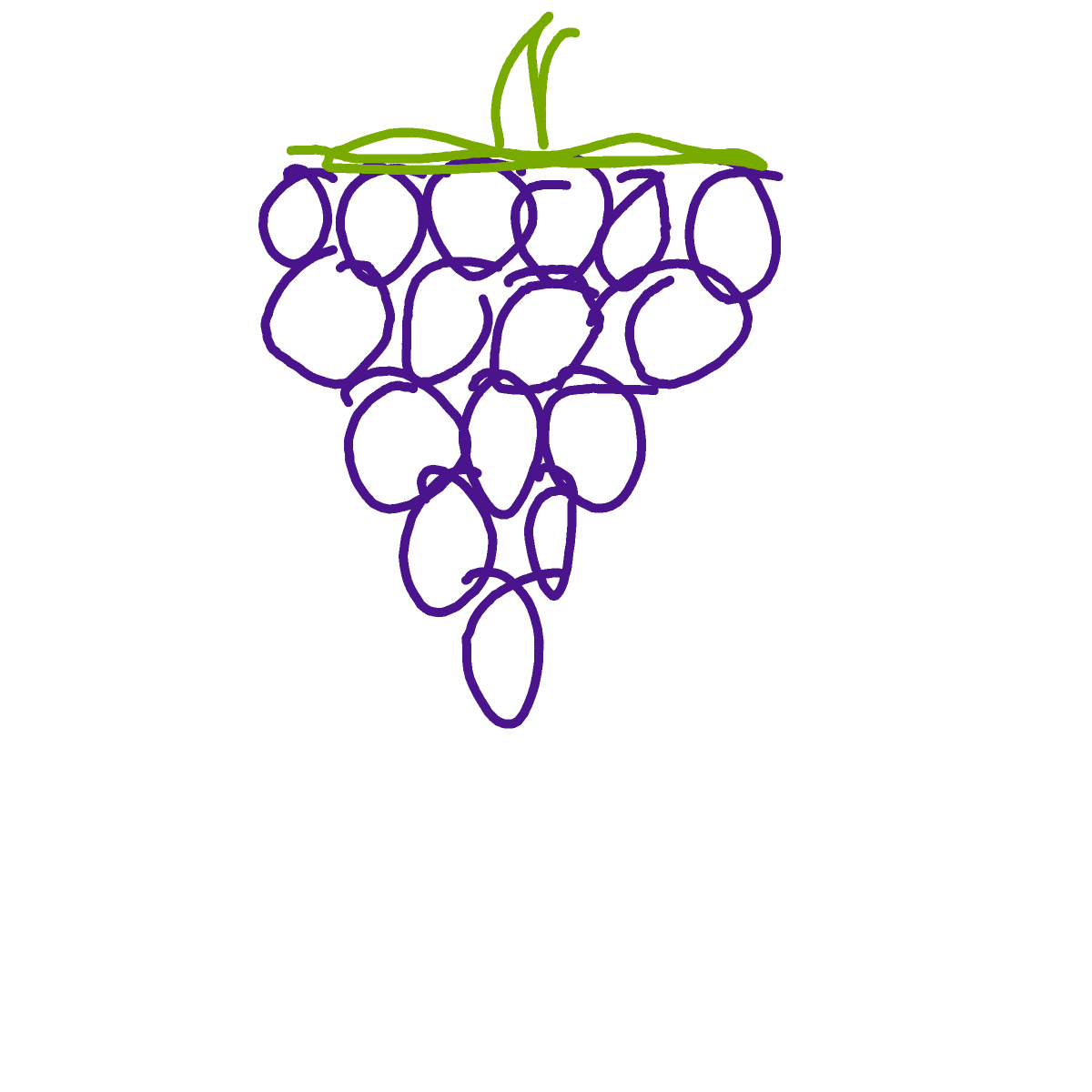Grapes drawing by coal-mild-peace