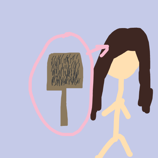 Hairbrush drawing by edge-coal-earth