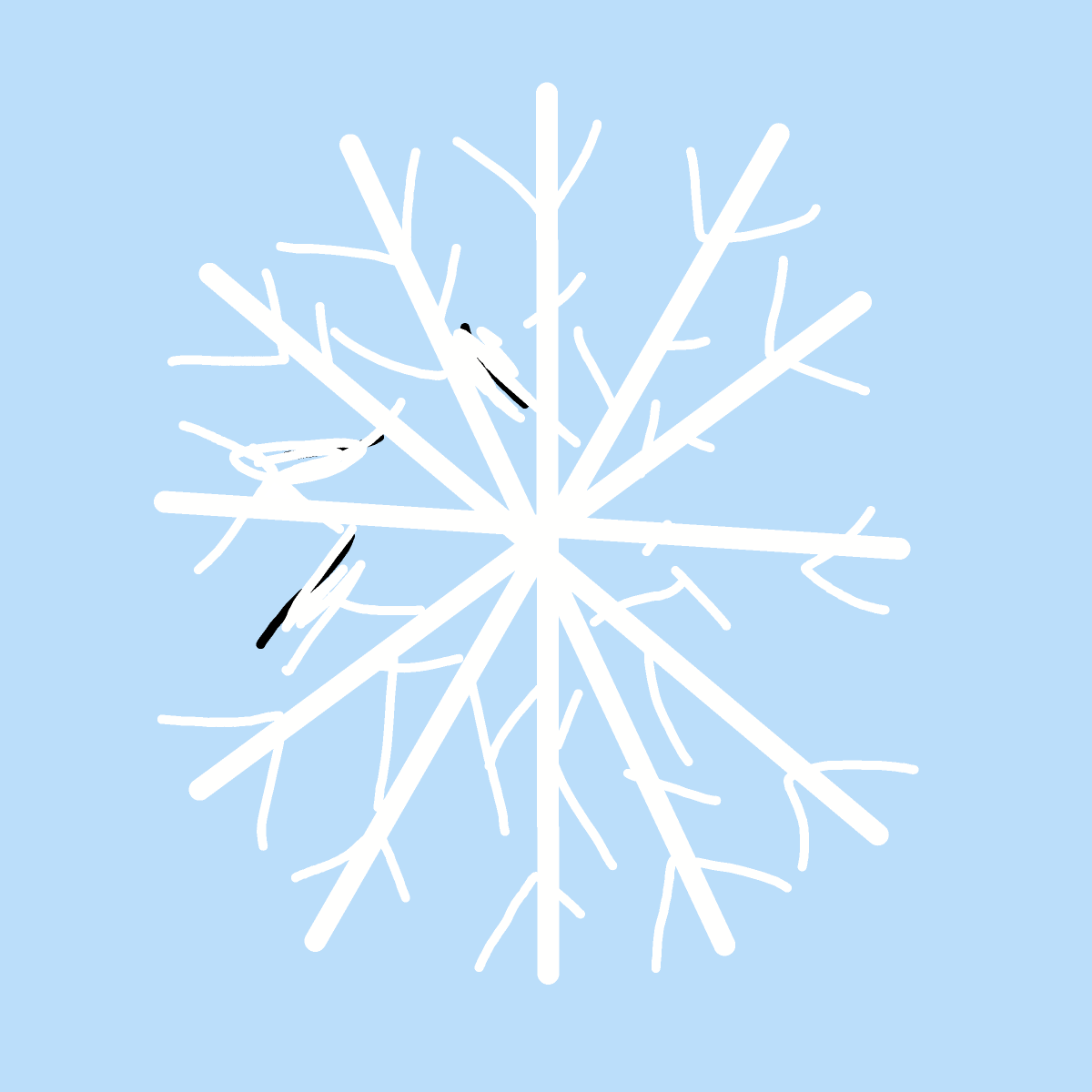 Snowflake drawing by chaddyboyyo