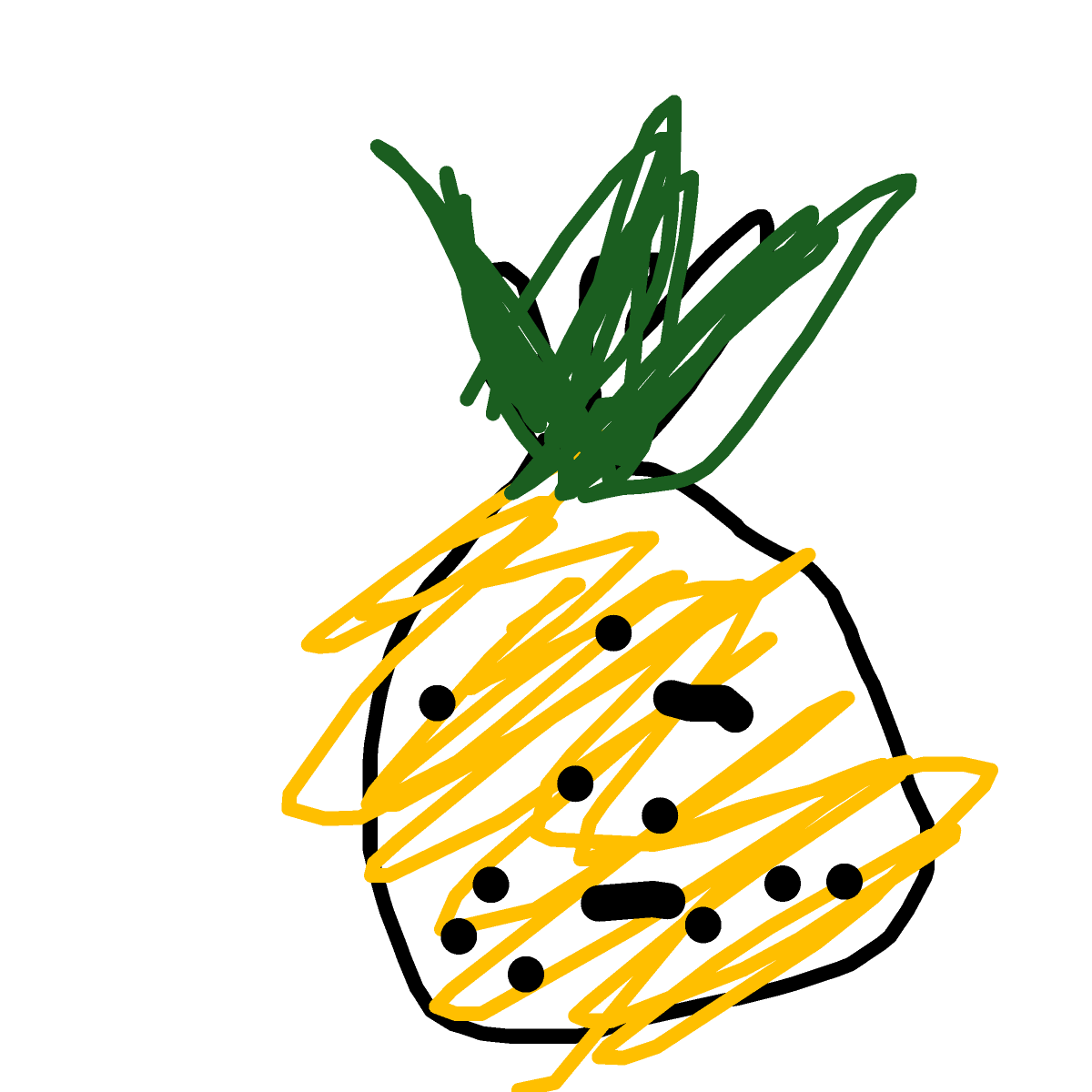 Pineapple drawing by val