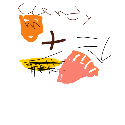 Candy Corn drawing by Horseeeeeeeeey