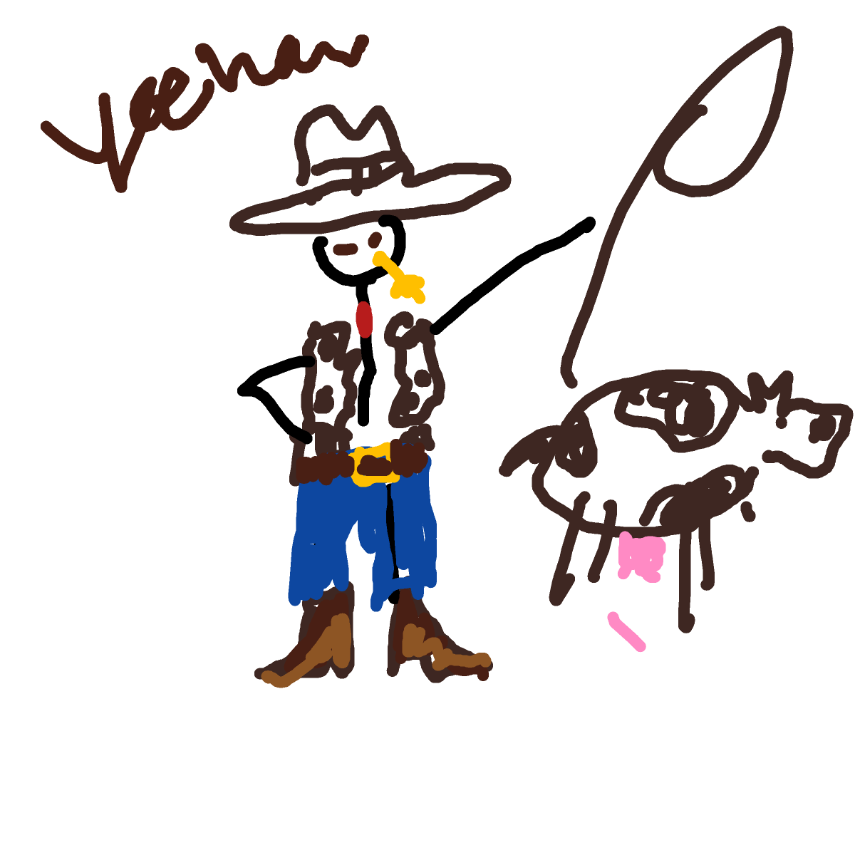 Cowboy drawing by princess fiona