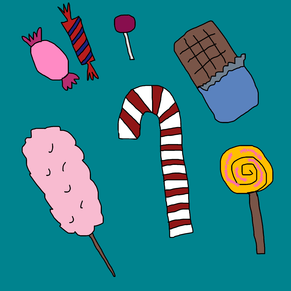 Candy drawing by krissywissy