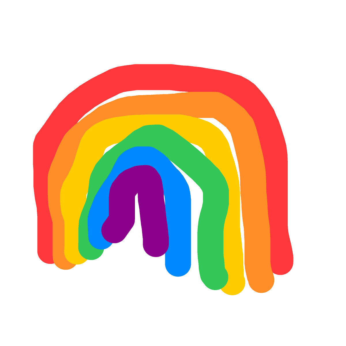 Rainbow drawing by wombat