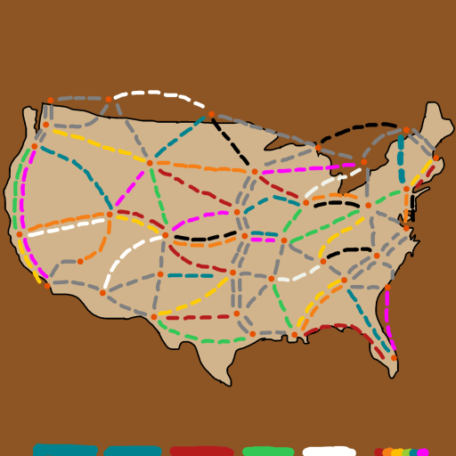 Ticket to Ride drawing by monthra