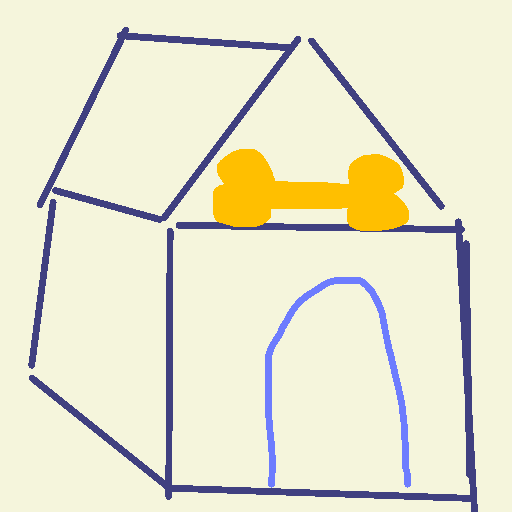 Doghouse drawing by grou