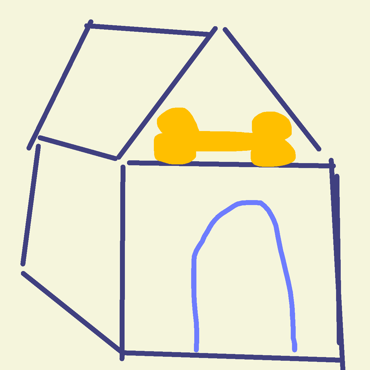 Doghouse drawing by grou