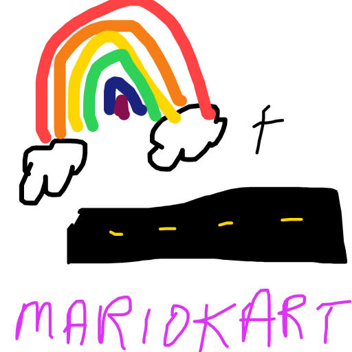Rainbow Road drawing by tittychakras