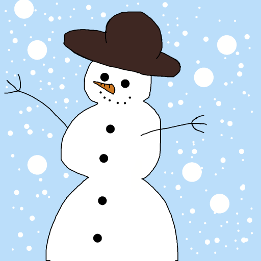 Snowman drawing by krissywissy