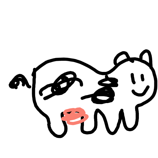 Cow drawing by BbJamminT
