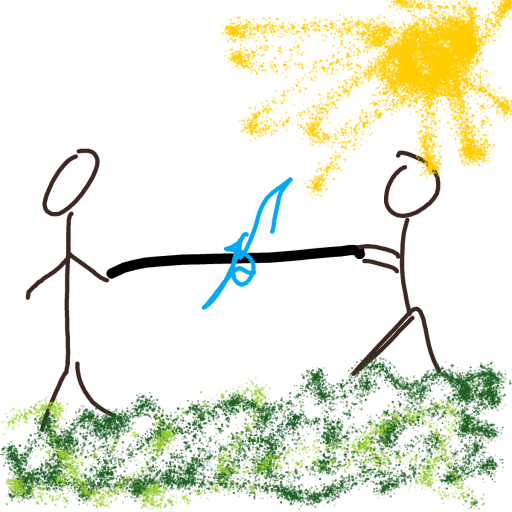 Tug of War drawing by blue-north