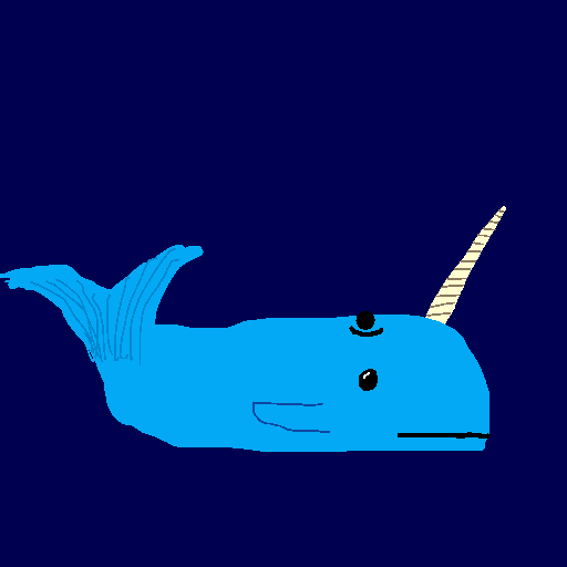 Narwhal drawing by pancakes palette