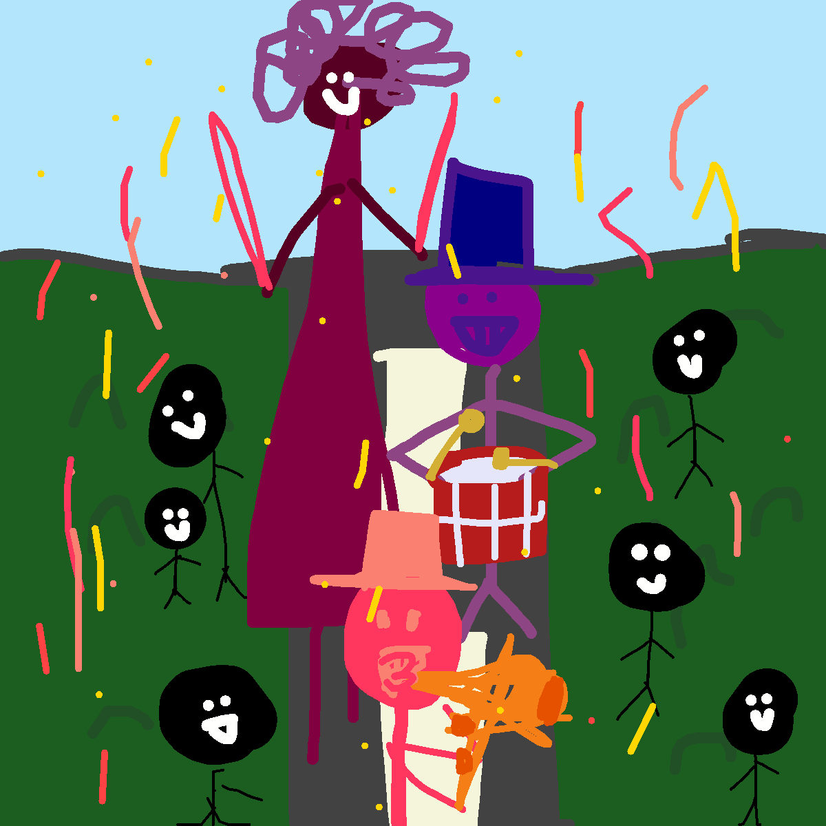 Parade drawing by shahadudu