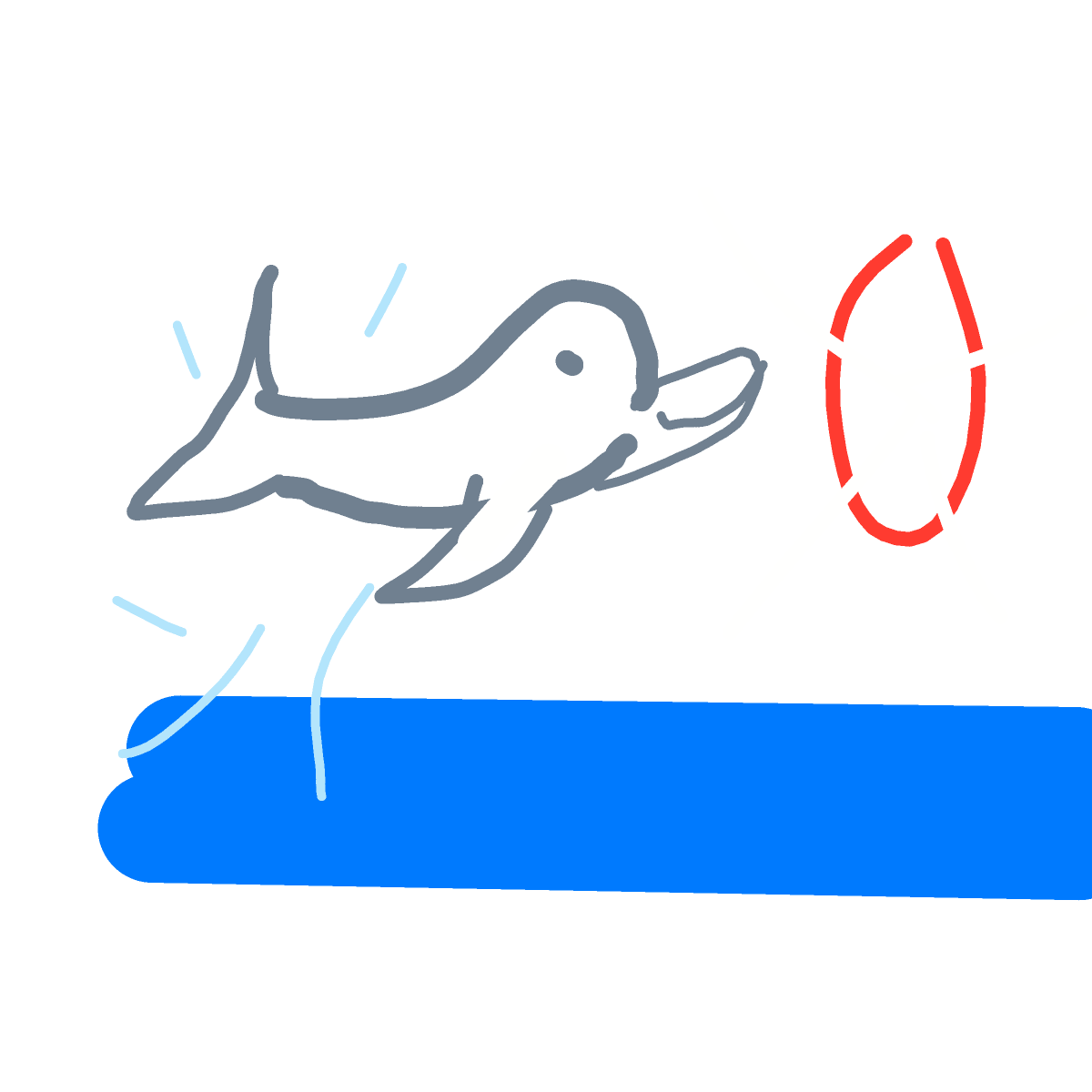 Dolphin drawing by Rare Hooty