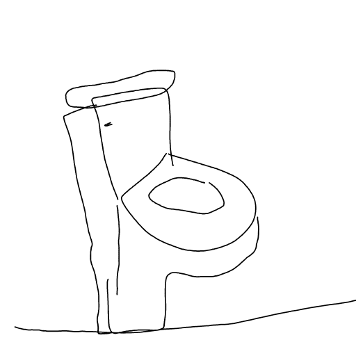 Toilet drawing by Shandi