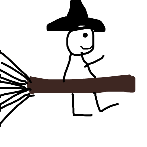 Broomstick drawing by carla