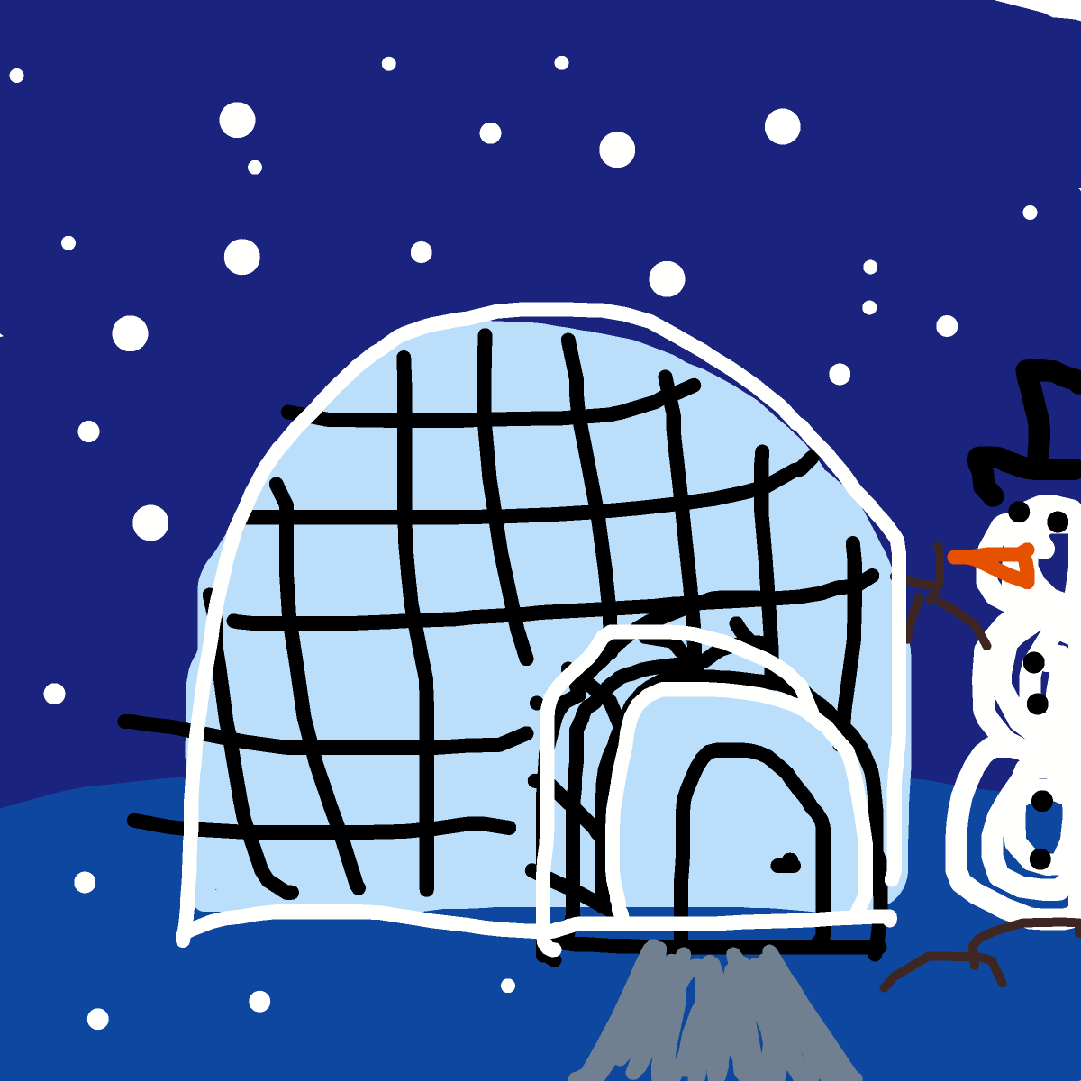 Igloo drawing by oxox