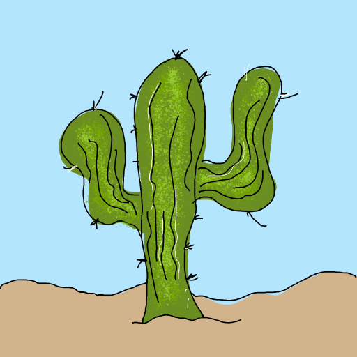 Cactus drawing by nuchalant