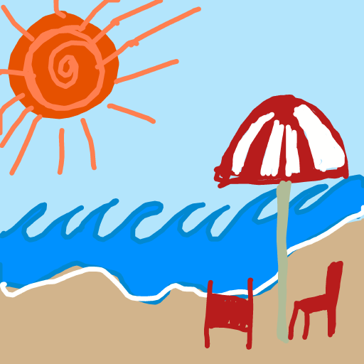 Beach drawing by sun-rose-drive