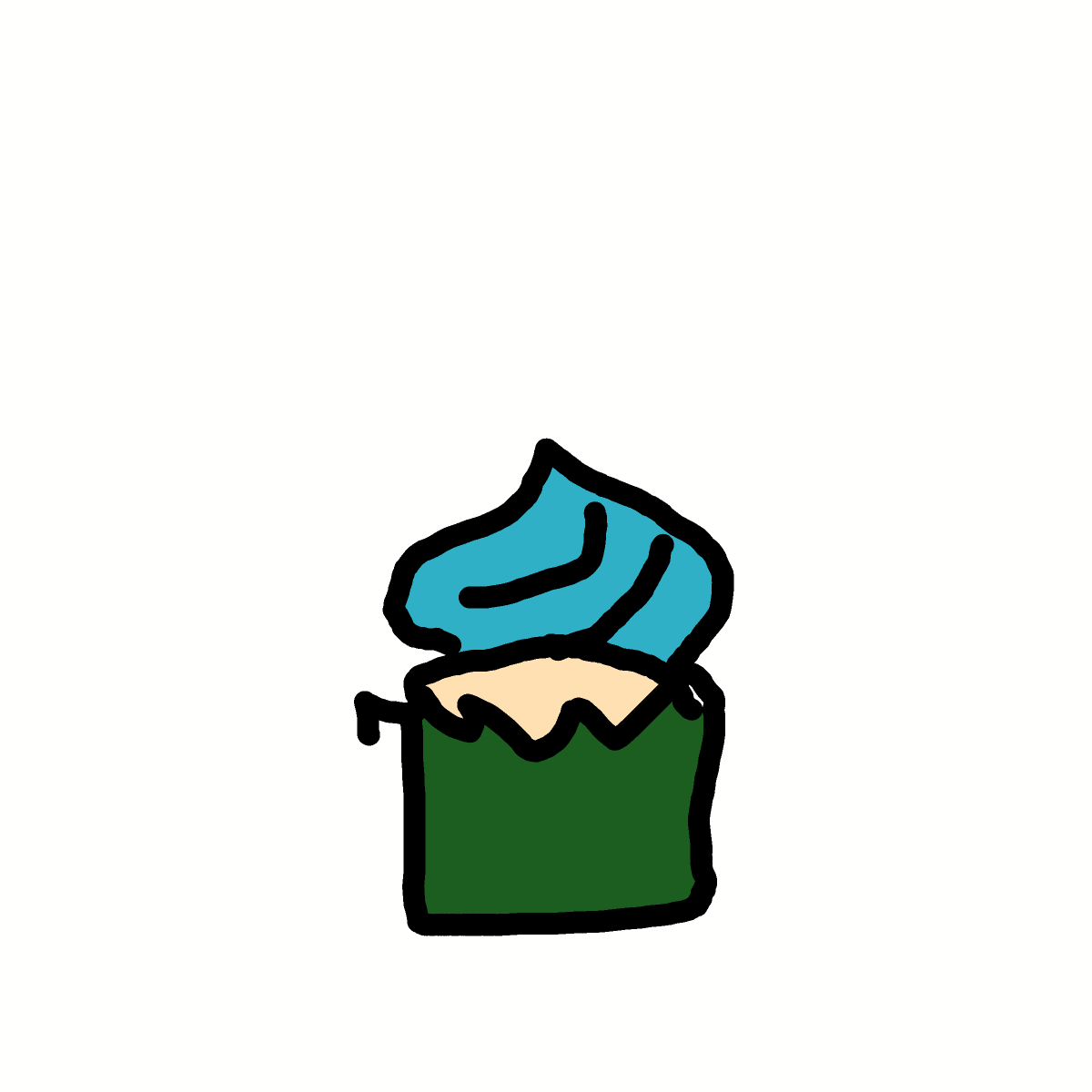 Cupcake drawing by Horseeeeeeeeey