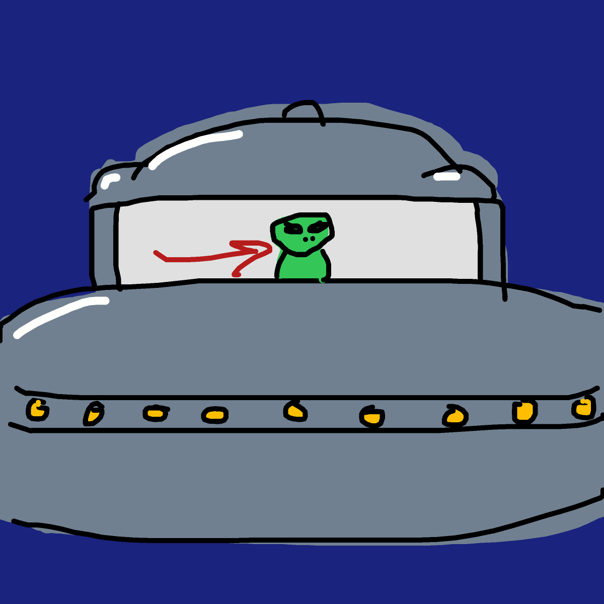 Alien drawing by drewbenruben
