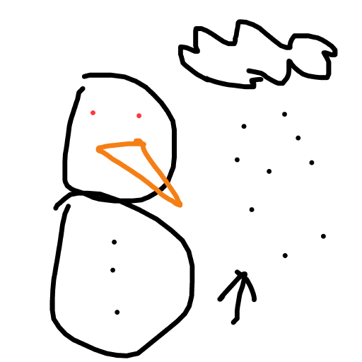 Snow drawing by rose