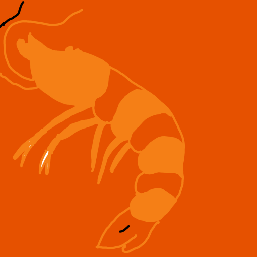 Shrimp drawing by SodaNight