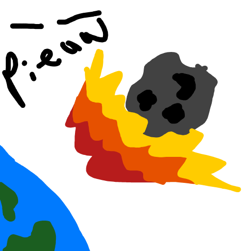 Asteroid drawing by Timmie