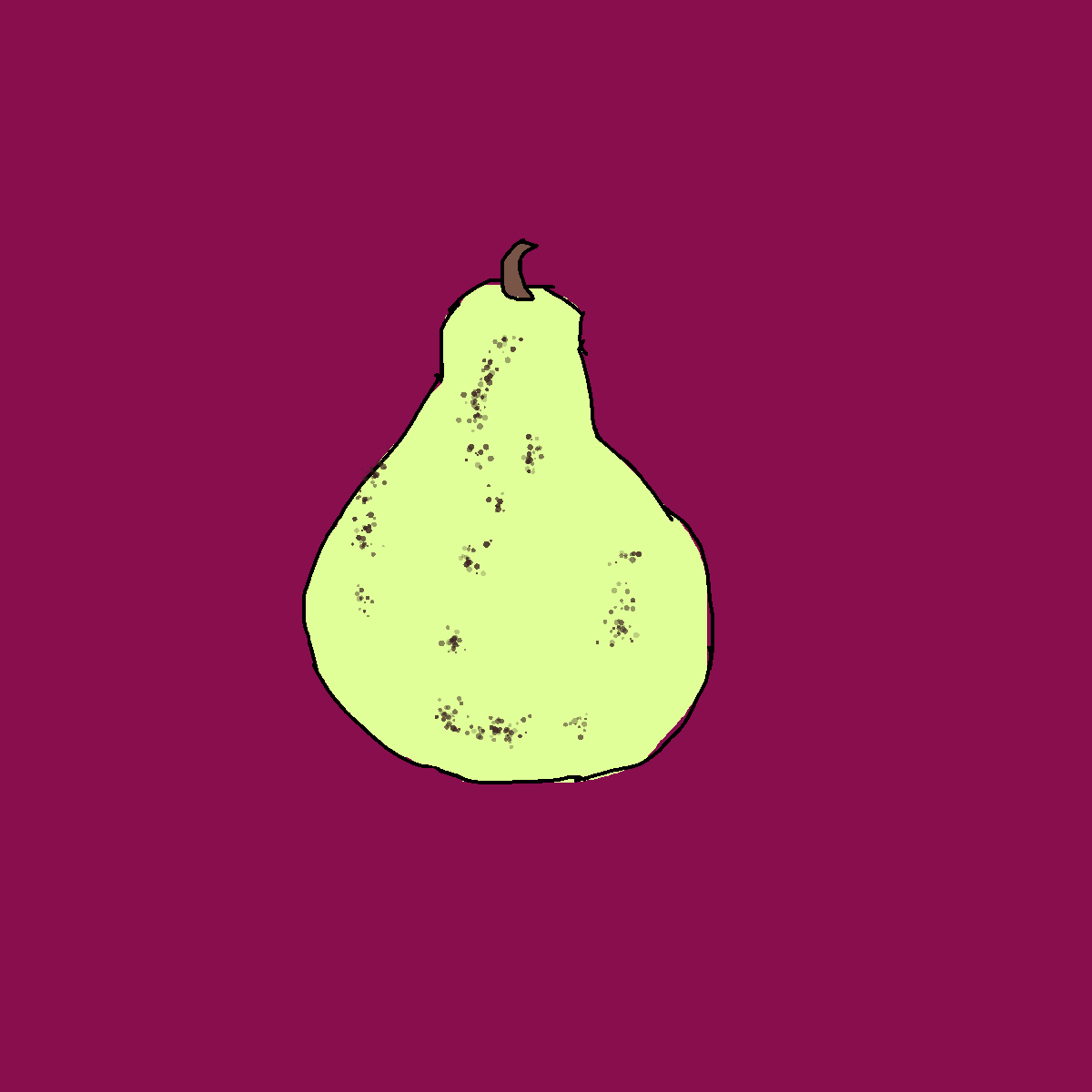 Pear drawing by pancakes palette