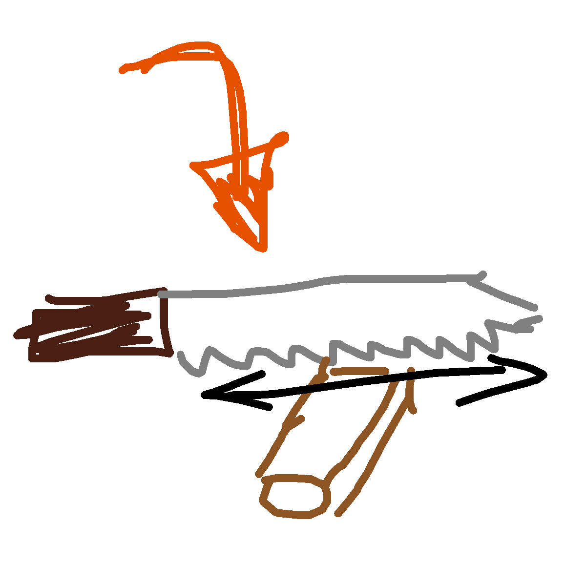 Saw drawing by maite